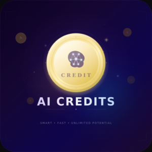 AI credit token illustration on Webtown site.