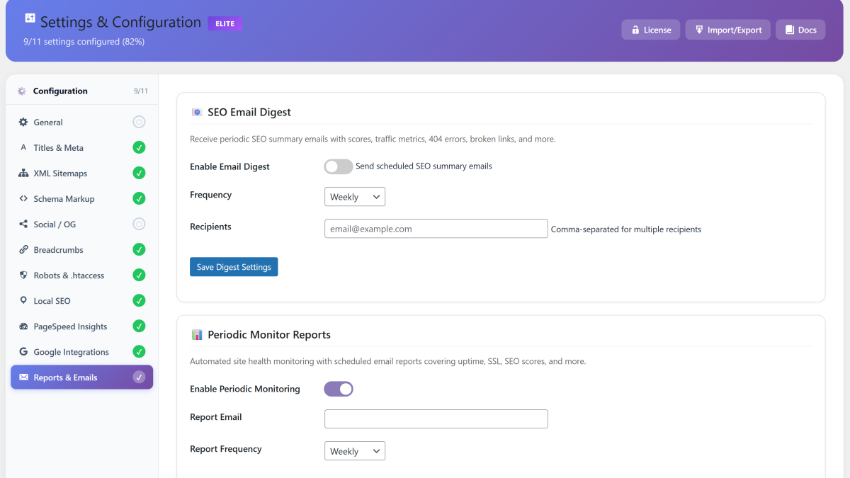 Serpelo white-label SEO client reports with custom branding for agencies